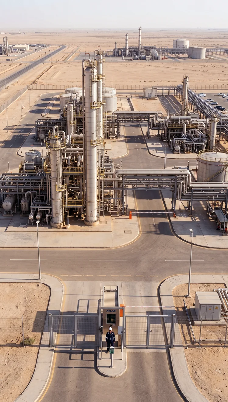  High-Security Industrial Facility – Controlled Entry & Seamless Workforce Tracking (Riyadh).   