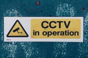 A signage informing people about CCTV surveillance
