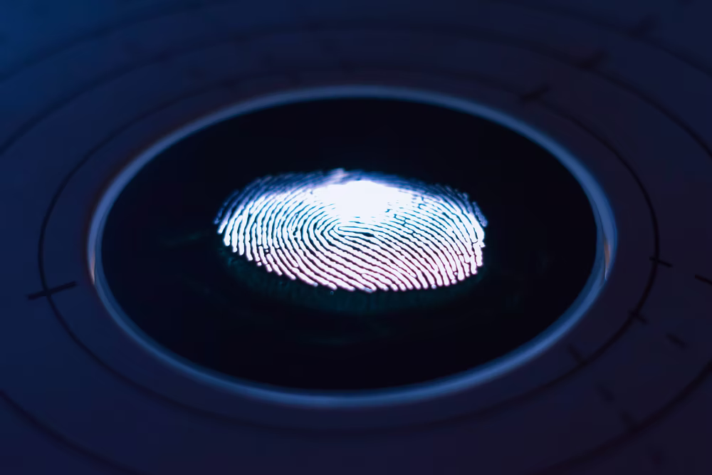  Biometric verification for a locker.