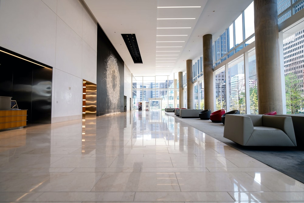 A secure office lobby with smart visitor management